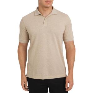 imageChaps Mens Everyday Casual Classic Fit Stretch Pique Polo Shirt S2XLKhaki Heather