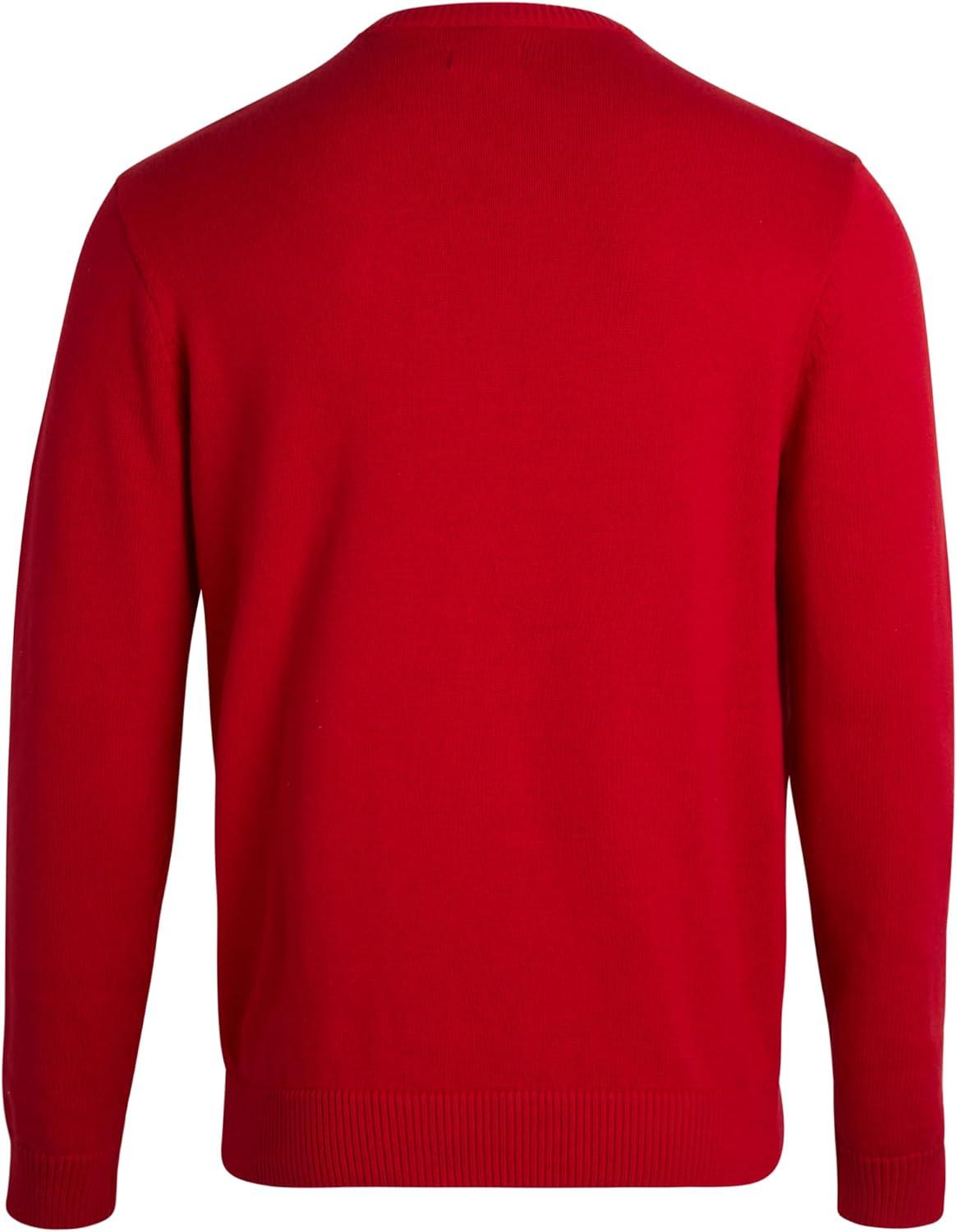 imageChaps Mens Sweater  Heavyweight Classic Fit Cotton Crewneck Pullover Sweater for Men S2XL Size XLarge RedOld