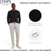 imageChaps Mens Everyday Classic Casual Long Sleeve Super Soft Fleece Midweight Crewneck SweaterAmerican Black