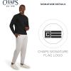 imageChaps Mens Everyday Classic Casual Long Sleeve Super Soft Fleece Midweight Crewneck SweaterAmerican Black