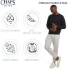 imageChaps Mens Everyday Classic Casual Long Sleeve Super Soft Fleece Midweight Crewneck SweaterAmerican Black