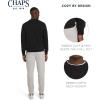 imageChaps Mens Everyday Classic Casual Long Sleeve Super Soft Fleece Midweight Crewneck SweaterAmerican Black