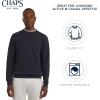 imageChaps Mens Everyday Classic Casual Long Sleeve Super Soft Fleece Midweight Crewneck SweaterAmerican Navy