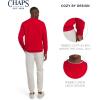 imageChaps Mens Everyday Classic Casual Long Sleeve Super Soft Fleece Midweight Crewneck SweaterChaps Red
