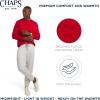 imageChaps Mens Everyday Classic Casual Long Sleeve Super Soft Fleece Midweight Crewneck SweaterChaps Red