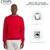imageChaps Mens Everyday Classic Casual Long Sleeve Super Soft Fleece Midweight Crewneck SweaterChaps Red