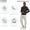 imageChaps Mens Everyday Classic Casual Long Sleeve Super Soft Fleece Midweight Crewneck SweaterCharcoal Heather
