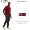imageChaps Mens Everyday Classic Casual Long Sleeve Super Soft Fleece Midweight Crewneck SweaterDeep Mahogany