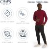 imageChaps Mens Everyday Classic Casual Long Sleeve Super Soft Fleece Midweight Crewneck SweaterDeep Mahogany