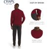 imageChaps Mens Everyday Classic Casual Long Sleeve Super Soft Fleece Midweight Crewneck SweaterDeep Mahogany