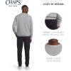 imageChaps Mens Everyday Classic Casual Long Sleeve Super Soft Fleece Midweight Crewneck SweaterLight Grey Heather