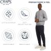imageChaps Mens Everyday Classic Casual Long Sleeve Super Soft Fleece Midweight Crewneck SweaterLight Grey Heather