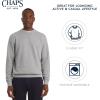 imageChaps Mens Everyday Classic Casual Long Sleeve Super Soft Fleece Midweight Crewneck SweaterLight Grey Heather