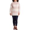 imageChaps Womens Plus Size Ombre Stripe Turtleneck Sweater Pink Multi 1X