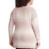 imageChaps Womens Plus Size Ombre Stripe Turtleneck Sweater Pink Multi 1X