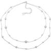imageChaps Womens Double Strand Bead Necklace Silver