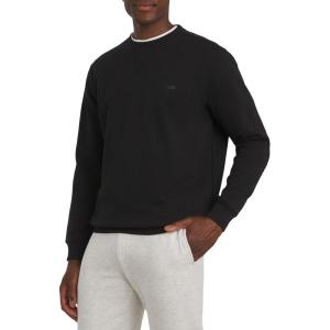 imageChaps Mens Everyday Classic Casual Long Sleeve Super Soft Fleece Midweight Crewneck SweaterAmerican Black