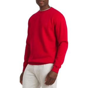 imageChaps Mens Everyday Classic Casual Long Sleeve Super Soft Fleece Midweight Crewneck SweaterChaps Red