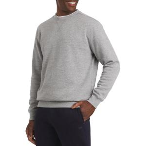imageChaps Mens Everyday Classic Casual Long Sleeve Super Soft Fleece Midweight Crewneck SweaterLight Grey Heather