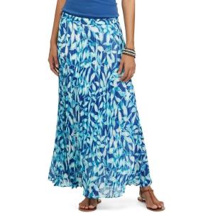 imageChaps Womens Pleated Skirt XL Multi Leaf