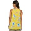 imageChaps Womens Printed Crinkle Sheer Tank Large Yellow