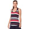 imageChaps Sport Womens Striped Racerback Tank Small RedWhiteBlue Stripe