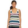 imageChaps Sport Womens Striped Racerback Tank XLarge Multi Stripe