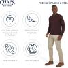 imageChaps Mens Classic Fit Long Sleeve Cotton Jersey Midweight Crewneck SweaterBurgendy Heather