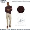 imageChaps Mens Classic Fit Long Sleeve Cotton Jersey Midweight Crewneck SweaterBurgendy Heather