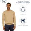 imageChaps Mens Classic Fit Long Sleeve Cotton Jersey Midweight Crewneck SweaterCamel Heather