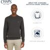 imageChaps Mens Classic Fit Long Sleeve Cotton Jersey Midweight Crewneck SweaterCharcoal Heather