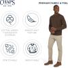imageChaps Mens Classic Fit Long Sleeve Cotton Jersey Midweight Crewneck SweaterEspresso Heather