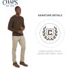 imageChaps Mens Classic Fit Long Sleeve Cotton Jersey Midweight Crewneck SweaterEspresso Heather