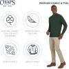 imageChaps Mens Classic Fit Long Sleeve Cotton Jersey Midweight Crewneck SweaterForest Heather