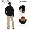 imageChaps Mens Classic Fit Long Sleeve Cotton Jersey Midweight Crewneck SweaterJet Black