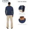imageChaps Mens Classic Fit Long Sleeve Cotton Jersey Midweight Crewneck SweaterNavy Heather