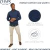 imageChaps Mens Classic Fit Long Sleeve Cotton Jersey Midweight Crewneck SweaterNavy Heather