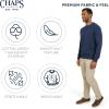 imageChaps Mens Classic Fit Long Sleeve Cotton Jersey Midweight Crewneck SweaterNavy Heather