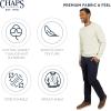 imageChaps Mens Classic Fit Long Sleeve Cotton Jersey Midweight Crewneck SweaterOatmeal Heather