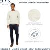 imageChaps Mens Classic Fit Long Sleeve Cotton Jersey Midweight Crewneck SweaterOatmeal Heather