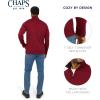 imageChaps Mens Regular Fit Long Sleeve Midweight Quarter Zip Fleece Pullover SweaterDeep Mahogany