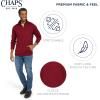 imageChaps Mens Regular Fit Long Sleeve Midweight Quarter Zip Fleece Pullover SweaterDeep Mahogany
