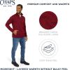imageChaps Mens Regular Fit Long Sleeve Midweight Quarter Zip Fleece Pullover SweaterDeep Mahogany