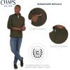 imageChaps Mens Regular Fit Long Sleeve Midweight Quarter Zip Fleece Pullover SweaterForest Green