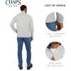 imageChaps Mens Regular Fit Long Sleeve Midweight Quarter Zip Fleece Pullover SweaterLight Gray Heather