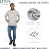 imageChaps Mens Regular Fit Long Sleeve Midweight Quarter Zip Fleece Pullover SweaterLight Gray Heather