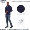 imageChaps Mens Regular Fit Long Sleeve Midweight Quarter Zip Fleece Pullover SweaterMountain Blue