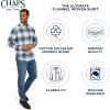 imageChaps Mens Classic Fit Long Sleeve Button Down Stretch Flannel Casual Woven ShirtBlueberry