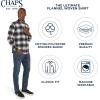 imageChaps Mens Classic Fit Long Sleeve Button Down Stretch Flannel Casual Woven ShirtCharcoal