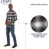 imageChaps Mens Classic Fit Long Sleeve Button Down Stretch Flannel Casual Woven ShirtCharcoal